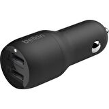 Belkin 24W Hızlı Araç Şarj Cihazı 2 Port USB Siyah
